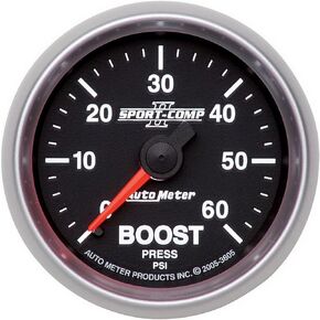 Auto Meter 3605 Sport-Comp II Mechanical Boost Gauge, 2.3125 in.