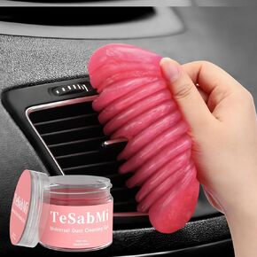 Car Cleaning Gel for Car Cleaning Putty Car Putty Car Interior Cleaner Car Slime Auto Detail Tools Car Cleaning Supplies Car Accessories Gifts for Women Men Stocking Stuffers Pink