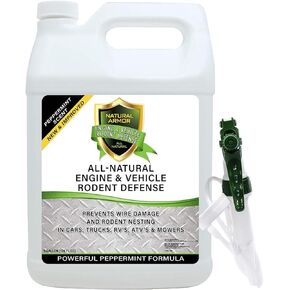 Mice/Mouse, Rat, Squirrel & Rodent Wire, Engine & Vehicle Protection Spray Prevents Chewing & Nesting for Cars, Trucks, RV’s, ATV’s. Great for Winter Protection. Ready to Use (128 Oz Gallon)