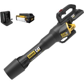 Cat DG651 60V 800 CFM 170 MPH High-Powered Leaf Blower Cordless, Adjustable Speed Blowers & DG610 60V 15" Brushless String Trimmer Cordless with Dual Line Bump Feed Head, Edger