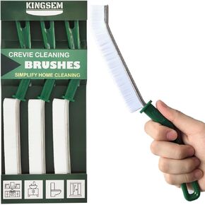 KINGSEM 2024 New Crevice Cleaning Brush, Hard-Bristled Washing Brush, Corner Edge Cleaning Brush, Multifunctional Gap Brushes for Kitchen countertop Surfaces, Windows Groove, Tiles & Faucets - 3PCS