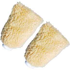 Quanzhou Chenchenchen E-Commerce Co.,Ltd Car Wash Mitt, House Cleaning Glove, Home Dusting Cloth Imitation Wool Gloves 2 pcs Yellow