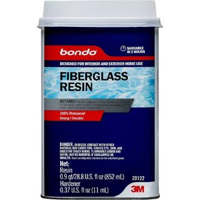 راتنج بوندو من الألياف الزجاجية، للاستخدام المنزلي الداخلي والخارجي، مقاوم للماء بنسبة 100%، قوي، متين، 20122، علبة 28.8 أونصة سائلة in Kuwait