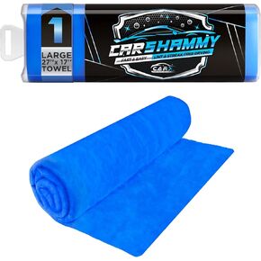 CarX Car Shammy Towel 17" x 13.5", Super Absorbent and Scratch-Free Car Drying Towel - Chamois Cloth for Car