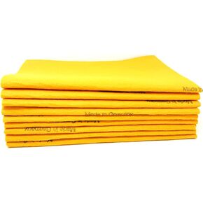 10 Pack Extra Large Original German Shammy Cloths Chamois Towels Super Absorbent for Pets, Parenting Tool Cleaning for Home and Commercial Use Wholesale Bulk (Assorted)