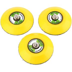 Ouya 3PCS 3" Hook and Loop Backing Pads 1/4"-20 Threads Polishing Buffing Plate for Dual Action Car Polisher