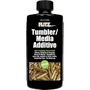 Flitz Metal Tumbler Media Additive, Cut Your Tumbling Time in Half, Non-Ammonia Based Formula Works Great on All Metals, 16 oz. Bottle - 6-Pack