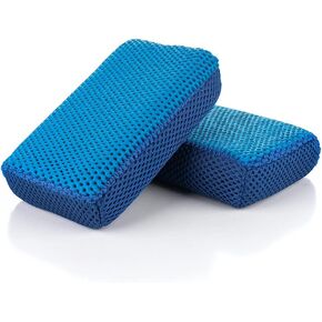 The Rag Company - Ultra Clay Scrubber - Fast and Effective Removal of Paint Contaminants, Light Overspray, and More; Dual Sided Design for Scrubbing and Clay Work; Deep Clean Glass (2-Pack)