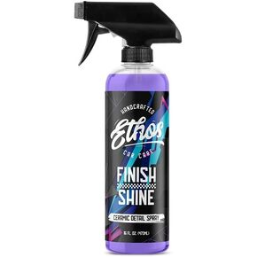 Ethos Finish Shine - Ceramic Detail Spray| Spray Wax For Car Detailing Quick Detail Car Wax | Waterless Car Cleaning & Hydrophobic Polymers | Clay Bar Lubricant | Ceramic Coating & Sealant