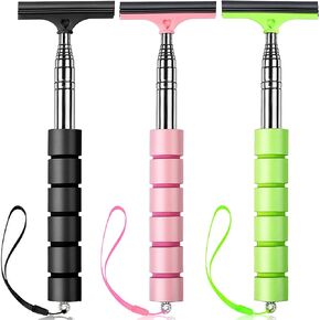 3 PCS Side Mirror Squeegee,Car Mirror Squeegee,Retractable Car Rearview Mirror Wiper,Portable Car Cleaning Tool for Rainy Foggy Weather,Universal Car Accessories(Blank/Pink/Green)