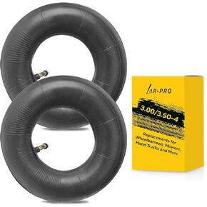 AR-PRO (2 PACK) 2.80/2.50-4 Inner Tube for Hand Trucks, Utility Cart, Lawn Mowers, Wheelbarrows, Dollys, Scooters, Replacement 2.80-4 2.50-4 Tire Inner Tube with TR87 Bent Valve Stem