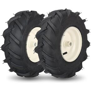 13x5.00-6" Tiller Tire and Wheel, 3/4" Axle Size, 3-1/8" Centered Hub, Compatible with Craftsman & Troy-Bilt Tiller Replacement