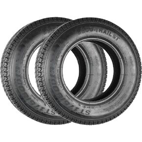 eCustomRim Two Eco Trail ST175/80D13 Trailer Tires Bias Ply Load Range C 1360# - 2 Year Warranty w/Free Roadside