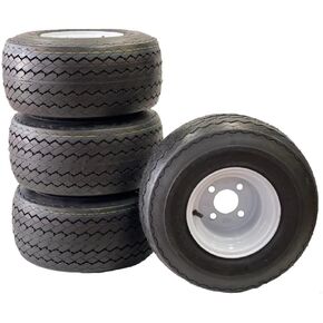 eCustomRim 18x8.50-8 GTX OEM Golf Cart Wheels and Golf Cart Tires Combo - Set of 4