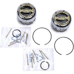 WARN 20990 Premium Manual Locking Hub with Zinc Aluminum Alloy Dial, Dual Seals and 19 Splines, Chrome, 1 Pair