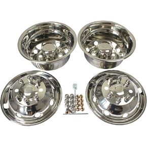 16 Inch Stainless Steel Wheel Simulators for 1992-2007 Ford E350 E450 RV Motorhome Van