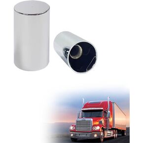 60PCS Chrome Lug Nut Covers 33mm 2-3/4" Lug Nut Covers for Semi Trucks ABS Plastic Axle Cover Kits Compatible with Kenworth Freightliner Peterbilt and Other Semi Trucks Accessories