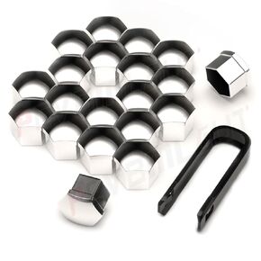 19mm Car Wheel Nut Lug Dust Cover Cap Protector Hub Screw Rim Removal Tool (20pcs)