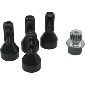 Wheel Lock Set Lug Bolts Fits for BMW 128i 135i 318i 323i 325i 328i 330i 525i 528i 530i 535i 540i 550i M3 M5 M6 Z3 Z4, 36136786419, 36131180882
