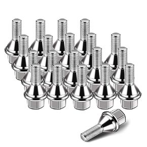20pcs Wheel Lug Bolts M12-1.25 New Upgrade 19mm Hex, 25mm Thread Length 611-005 Compatible with 2014-2022 Jeep Cherokee, 2018-2022 Compass, 2015-2022 Renegade, 2015-2017 Chrysler 200 & More 6511051AA