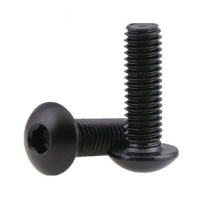 M4*30mm Black Metal Bolts, Hex Socket Head Zinc Plating 304 Stainless Steel Bolts Screws, Fasteners Bolts for Plastic Wood Furniture 50 Pcs