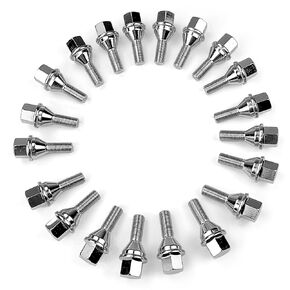 FEXON Wheel Lug Bolts/Wheel Studs M12-1.25 for Jeep Compass 2018-2022 Cherokee Renegade 2014-2022 /Chrysler 200 2015-2017 /Dodge Dart 2013-2016 Replaces 6509933AA 611-005 20PCS