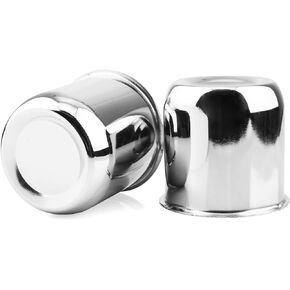 Rheedal 2Pcs 3.19inch Trailer Wheel Center Caps Push Through 3.19" Bore 3.78" Tall Hub Cap for Truck SUV RV Wheel Rim, High Gloss Black Wheel Cover