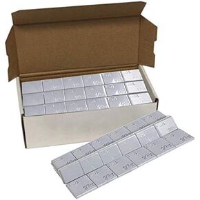 Aain (576PCS) 1/4 oz. 0.25 oz. Adhesive Stick on Wheel Weights, 9lbs/Box, 48 Strip Box, Gray, Low Profile, EasyPeel Type for Cars, Trucks, SUVs, Motorcycles, Made in U.S.