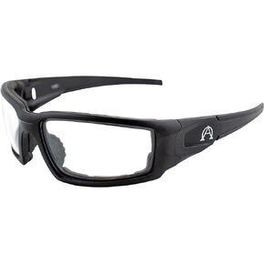 AO5 Photochromic Motorcycle Sunglasses Foam Padded Riding Safety Glasses Z87.1 for Men or Women Black Frame Clear to Smoke Transitional Lenses