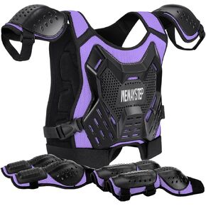 WEWAYSTEP Kids Dirt Bike Gear - Chest Protector Motocross Gear Motorcycle Armor Vest Protective with Knee Pads Elbow Pad Riding Gear Full Body Protection Suit