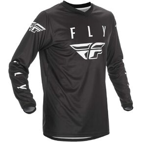 قميص Fly Racing Universal (أبيض/أسود، كبير)