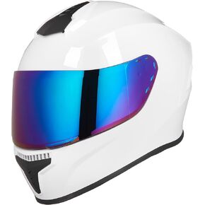 Full Face Motorcycle Helmets for Adults Men and Women DOT Approved Street Bike Racing Helmet with Tinted Visor Model MD-813