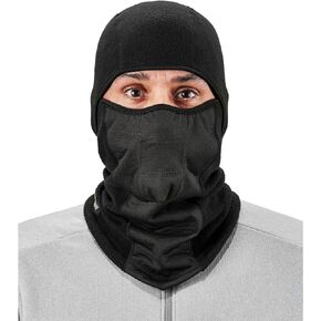 Ergodyne - 6823 Black Wind-Proof Hinged Balaclava Face Mask (16823)