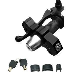 Motorcycle Throttle Lock, Universal Heavy Duty Motorcycle Grip Handlebar Lock Fit for Motorbike Sports Bikes Scooter Mopeds ATVs Black