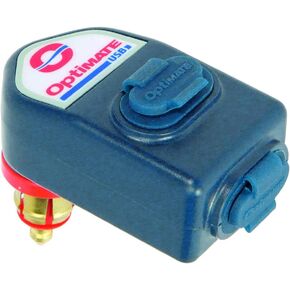 Tecmate Optimate USB O-105, 3300mA Dual Output Weatherproof USB Charger, with Bike Plug (Compatible with BMW, Triumph or Ducati MultiStrada)