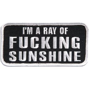 Hot Leathers - PPL9404 I'm a Ray of Sunshine Embroidered Patch (Multicolor, 4" Width x 2" Height)