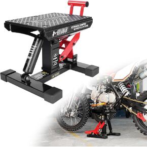 RUTU 9.64 inch Hydraulic Dirt Bike Lift Stand – Steel Repair and Changing Jack Stand for Pit Bike, Motorcycle Stand Lift, 1000Lbs Capacity, Dirt Bike Accessories