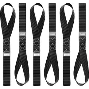Soft Loop Tie Down Straps - 1,500 Load Capacity & 4,500 Lbs Breaking Strength - 6 Pack - Loops for Securing ATV, UTV, Motorcycles, Scooters, Dirt Bikes, Lawn & Garden Equipment - by AUGO