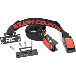 Rough Country Universal Cooler Tie-Down Kit - 117710, 1in wide Cam Straps, Black