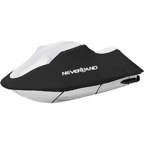NEVERLAND Jet Ski Cover 3 Seats Heavy Duty Waterproof 210D with 2 Air Vent Marine Grade UV Resistant Compatible with Yamaha Sea-Doo Kawasaki Lengths 115'' to 120"