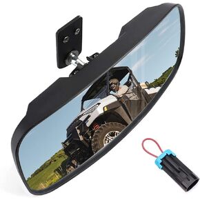 KEMIMOTO Rear View Mirror Compatible with Polaris Ranger 500 570 900 XP 1000 XP/Crew 2017-2024 with Factory Drop Down Mounting Tab, UTV Panoramic Rear View Mirror OEM #2879969