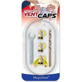 Magicfour Fuel Gas Can Vent Caps, 6 Pack Fuel Gas Tank Vent Caps Gas Can Replacement Vent Plug Gas Jug Vent Caps for Gas Fuel Water Can Jug to Allow Faster Flowing