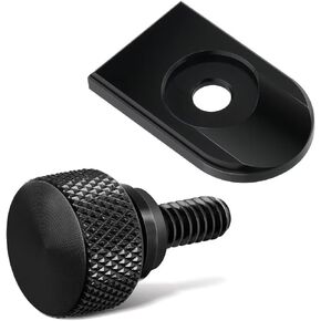 Amazicha Black Aluminium Seat Bolt Tab Screw Mount Knob Cover for Harley Davidson 1996-2024