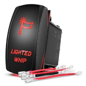 Nilight 90007B مضاء سوط الروك التبديل شريط ضوء LED 5Pin ليزر تشغيل / إيقاف ضوء LED 20A / 12V 10A / 24V مجموعة أسلاك توصيل التبديل لشاحنات قارب جيب، ضمان لمدة عامين، أزرق