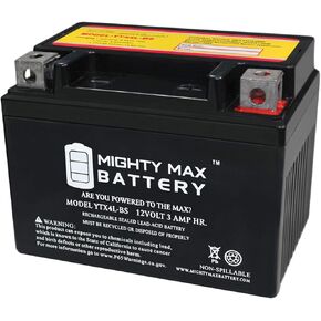 Mighty Max Battery YTX4L-BS SLA Battery for ATV Quad Dirt/Pit Bike 50/70/110/125 CC Brand Product