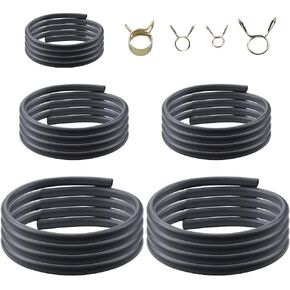AloneGoer 3 Feet 1/8" 3/16" 0.22" 1/4" 5/16" ID Fuel Line Gas Tube Hose Compatible with Kawasaki EZGO Snowmobile Lawn Mowers Tractors Bike Scooter ATV Golf Cart Motorcycle w 40PCS Clips