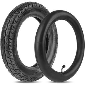 Heavy Duty 12.5x2.25 (12-1/2 x2-1/4) Tire & Inner Tube Set with Angled Valve Stem for Electric Scooters Razor Pocket Mod, Currie, Schwinn, GT, IZIP, eZip