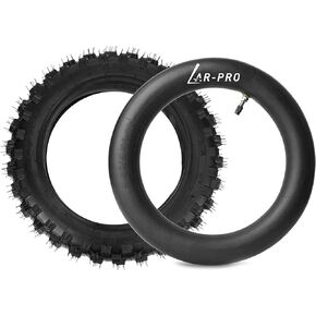 (2 Set) 2.5-10" Off-Road Tire and Inner Tube Set - Dirt Bike Tire with 10-Inch Rim and 2.5/2.75-10 Dirt Bike Inner Tube Heavy Duty Replacement with Honda CRF50/XR50, Suzuki DRZ70/JR50 and Yamaha PW50