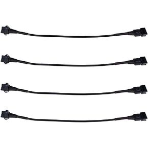 Kingshowstar 4 PCS 60 inch Extension Cords for Use with 5050 LED SMD RGB NEON Accent Kits for LED Motorcycle ATV Car Light Multi-Color Neon Strip