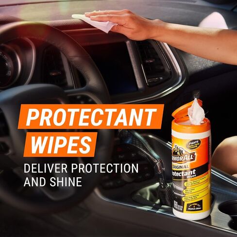 Armor All Protectant, Glass and Cleaning Wipes, Wipes for Car Interior and Car Exterior, 30 Count Each (Pack of 3) in Saudi Arabia